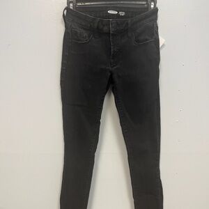 0224-24 Old Navy Black Rockstar super Skinny Low Rise Denim